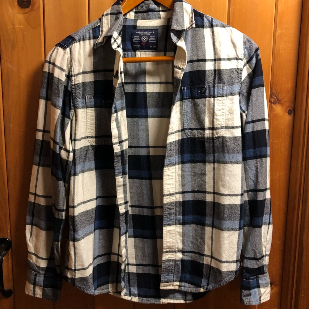 Blue and White Flannel